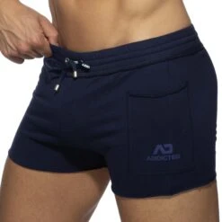 Short Addicted Trendy AD1003 Bleu 9 Short Addicted Trendy AD1003 Bleu -Men Attitude Boutique short ad ad1003 bleu 4