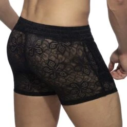 Short Addicted Flowery Lace AD1188 Noir -Men Attitude Boutique short ad ad1188 noir 3