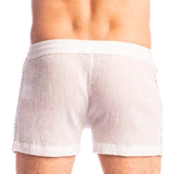 Short Lounge Criss-Coss L Homme Invisible Beynac HW130-BEY-002 Blanc -Men Attitude Boutique short lhomme invisible hw130 bey 002 white 2