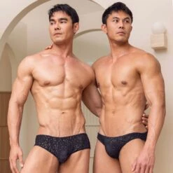 Shorty ES Collection Gold Glitter UN618 Noir -Men Attitude Boutique shorty es UN618 noir a