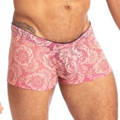 Shorty L Homme Invisible La Fleur Rose MY14LFR -Men Attitude Boutique shorty hi MY14LFR rose 4