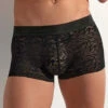 HOM Shorty Free Cut Lace Noir Noir 2 HOM Shorty Free Cut Lace Noir Noir -Men Attitude Boutique shorty hom 402888 black m 1