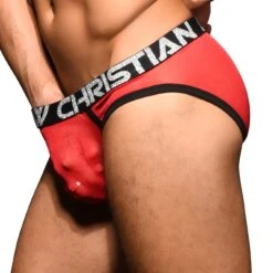 Slip Andrew Christian Scarlet Sheer 91906 -Men Attitude Boutique slip ac 91906 rouge 4