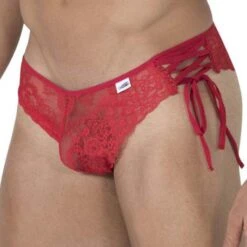 Slip Candyman Side Tie Lace 99488 -Men Attitude Boutique slip candy 99488 rouge 4