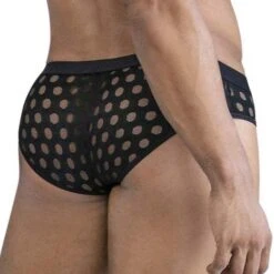 Slip Candyman Polka Mesh 99855 Noir -Men Attitude Boutique slip candy 99855 noir 3