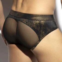 Slip ES Collection Greek ArtUN573 Noir -Men Attitude Boutique slip es UN573 noir 3