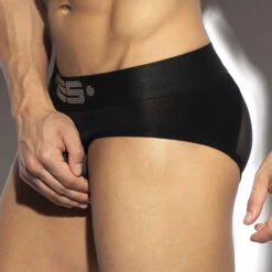 Slip ES Collection Strass C-Through UN588 Noir -Men Attitude Boutique slip esco un588 noir 4