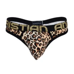 String Andrew Christian Plush Leopard Almost Naked 92296 -Men Attitude Boutique string ac 92296 leopard 9
