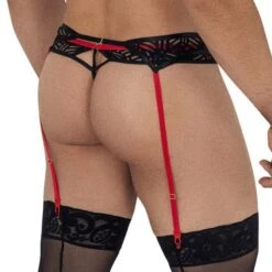String Candyman Lace Garter 99588 -Men Attitude Boutique string candy 99588 noir 3