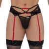 String Candyman Lace Garter 99588 -Men Attitude Boutique string candy 99588 noir m