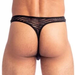 String L Homme Invisible Good Vibrations UW07VIB -Men Attitude Boutique string hi UW07VIB noir 3
