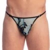 String L Homme Invisible Velours Mystique UW21XVEL Turquoise -Men Attitude Boutique string hi UW21XVEL turquoise m