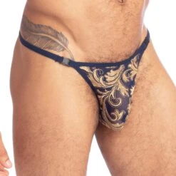 String L Homme Invisible Oppulence MY83OPP -Men Attitude Boutique string hi my83opp bleu 4