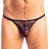 String L Homme Invisible Reverie Florale UW08REV Chocolat -Men Attitude Boutique string rev lhomme invisible uw08rev chocolat m