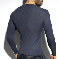 T-Shirt ES Collection Recycled Rib TS325 Bleu -Men Attitude Boutique tshirt es ts325 bleu 3