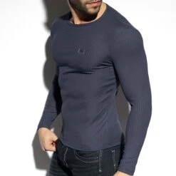 T-Shirt ES Collection Recycled Rib TS325 Bleu -Men Attitude Boutique tshirt es ts325 bleu 4