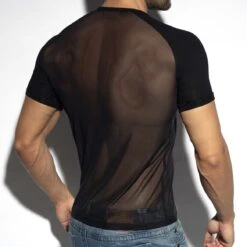 T-Shirt ES Collection Ranglan Net TS310 Noir -Men Attitude Boutique tshirt esco ts310 noir 3 1
