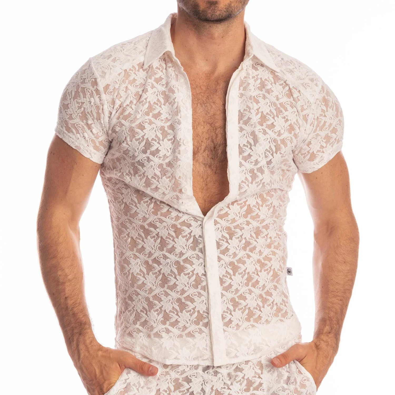 Chemise L Homme Invisible White Lotus HW122ARA Blanc 6 Chemise L Homme Invisible White Lotus HW122ARA Blanc – Image 4