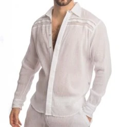 Chemise L Homme Invisible Byaar HW127BYA -Men Attitude Boutique tshirt hi hw127bya blanc 4