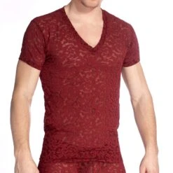 T-Shirt L Homme Invisible Delos MY73DEL -Men Attitude Boutique tshirt hi my73del rouge 4