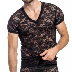 T-Shirt L Homme Invisible Estève MY73EST -Men Attitude Boutique tshirt hi my73est noir 4