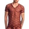 T-Shirt L Homme Invisible Mandala MY73MAN Rouge -Men Attitude Boutique tshirt hi my73man rouge m