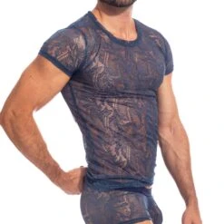 T-Shirt L Homme Invisible Seaport MY92SEAB -Men Attitude Boutique tshirt hy my92ea bleu 4