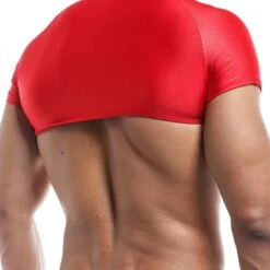 T-shirt Crop Top Joe Snyder JS32 -Men Attitude Boutique tshirt joe JS32 rouge 3